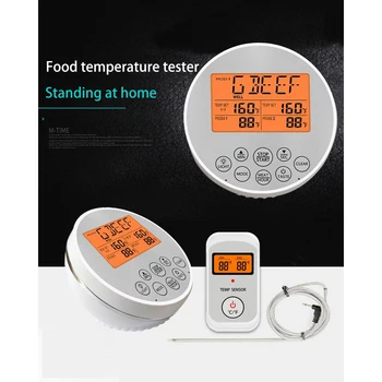 Brezžični Žar Termometer za Žar, Kuhanje Žar Dvojno Sonda Digitalni Kuhanje Hrane Meso Pečica Termometer