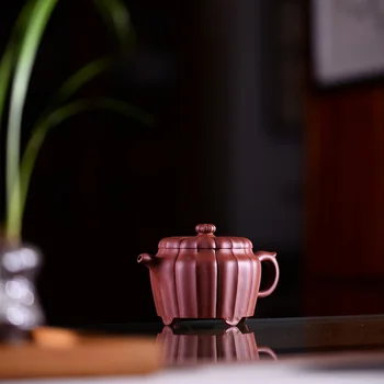 ★Izdelek Gospa Yixing rude so priporočene obrti Jiang Aiying ročno izdelan keramični čaj-pot
