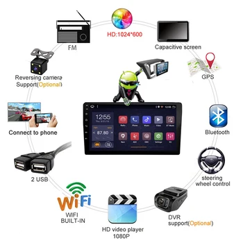 10.1 palčni zaslon, Android 8.1 avto DVD predvajalnik za golf 7-2018 avto radio navigacijski sistem GPS bluetooth ne 2 din