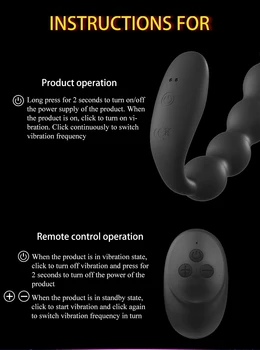 10 Frekvence Potegnite Noge Analni Čep Brezžičnim Daljinskim upravljalnikom, USB Polnjenje Vibratorji Mehki Silikonski Material Sex Igrače za Ženske/moški