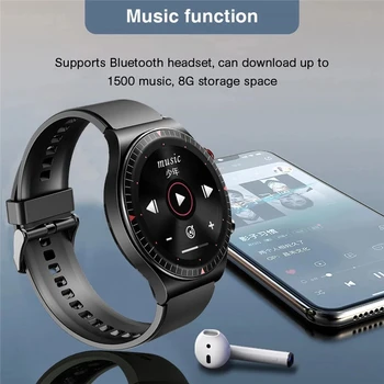 2021 Bluetooth Klic Smartwatch Moški Fitnes Tracker 4G Pomnilniški Kartici Predvajalnik Glasbe 260mAH Veliko baterija Pametno Gledati Za Android IOS