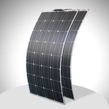 2pcs 100 W sončne celice, komplet 200 watt Panneau solaire prilagodljiv krmilnik za 12V 24V baterija avto RV doma polnjenje