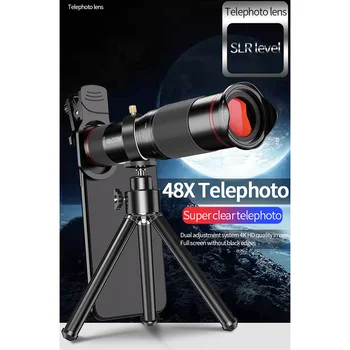 48X Optični Teleskop Telefoto Objektiv Posnetek na za Mobilni Mobilni Telefon, Fotoaparat
