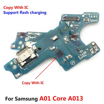 50Pcs/Veliko, Dock Priključek Mikro-USB Polnilnik za Polnjenje Vrata Flex Kabel Odbor Za Samsung Galaxy A01 Jedro A013F Nadomestni Deli