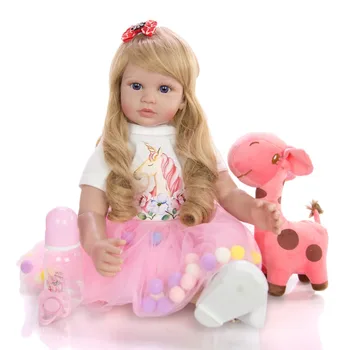 60 cm velika Punca Dojenček rodi malčka Silikonski vinil lutke lepo princeso bonecas bebe prerojeni igrače za otroke darilo