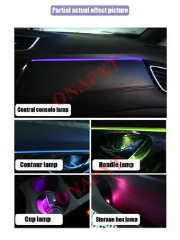 64 barve Set Za Nissan Qashqai 2019 Gumb Nadzor Dekorativni Okoljske Svetlobe LED Vzdušje Lučka svetlobni Trakovi