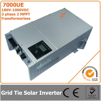 7000W 180V-1000VDC Tri Faze Transformerless Sončne Mrežo Kravato Inverter z 2 MPPT