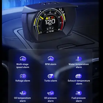 Auto HUD Head-up Zaslon merilnik Hitrosti Avtomobila OBD+GPS+Gradiometer 3 Sistem Multi-funkcionalne Smart Alarm Vetrobransko steklo Projektor G Senzor