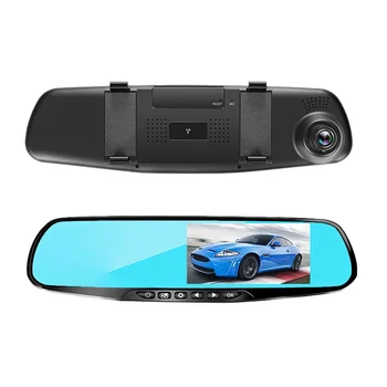 Avto High-Definition Vožnje Diktafon Učinkovito USB Avto DVR Vzvratnega Ogledala Video Snemalnik 4.3 Palčni Auto Kamero Z Dvojno Objektiv