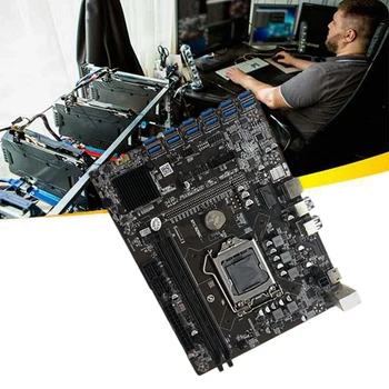 B250C Rudarstvo Matično ploščo z Ventilatorjem+G4400 CPU+Switch Kabel+SATA Kabel 12 PCIE, da USB3.0 GPU Režo LGA1151 Podporo DDR4 RAM