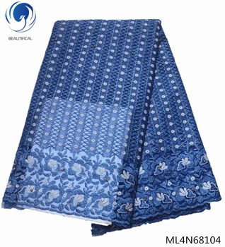 BEAUTIFICAL visoke kakovosti afriške čipke tkanine 2019 zadnje afriške til čipke tkanine modre barve francoski čipke materialov ML4N681