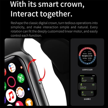 COBRAFLY IWO UP6 Glasbe Smartwatches 1.75 Square inch Zaslon BT Klic Watch 1GBit Lokalni Pomnilnik IP68 Vodotesen Dolgo Pripravljenosti
