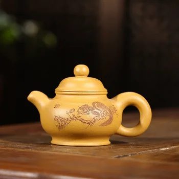 Debelo slekel rude yixing zlato obdobje blato kung fu čaj nastavite veverica pot skica a se zavezuje, čajnik