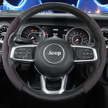 Dezintegratorjev volan kritje Anti-slip blok Dekorativni obliž Za Jeep JK JL Wrangler 2007-2021 Notranjost Material Dodatki