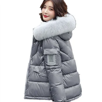Dol padded jakna ženske kratke 2021 pozimi svoboden majhne Hong Kong slog kruh svetlo Navzdol oblazinjeni suknjič veste hiver femme Prodaje