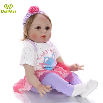 DollMai Boneca prerojeni bebe dekle lutka 22-palčni 55 cm krpo telo silikonski prerojeni baby lutke igrače darilo