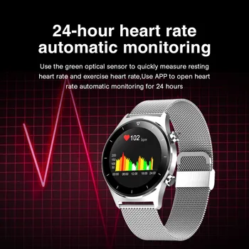 E1-3 Smart Watch Moških 1.28 palčni Full, Zaslon na Dotik, IP68 Vodotesen Bluetooth 5.0 Športna Fitnes Tracker Smartwatch Za Android IOS