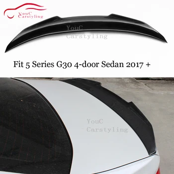 G30 Ogljikovih Vlaken PSM Slog Zadnji Spojler za BMW Serije 5 G30 4-vratni Sedan 2017 + Prtljažnik Boot Ustnice Zadaj Krilo 535i 530i