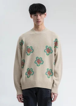 Jeseni 2021 Svoboden SweaterMen Pulover Grafiti Cvet Puloverju Pulover plus velikost womens plesti pulover jeseni