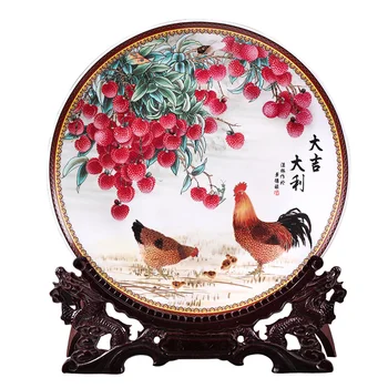 Jingdezhen keramike visi ploščo dekoracijo krožnika Kitajski dnevni sobi doma TV kabinet kabinet vina dekoracijo