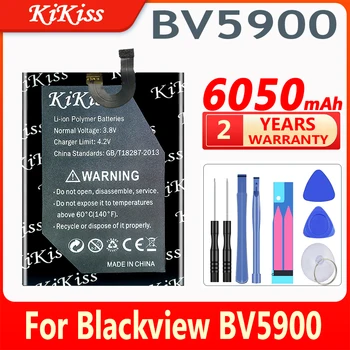 KiKiss Za Blackview BV5900 Baterije Visoke Kakovosti, Visoko Zmogljivost 6050mAh Baterija za Blackview BV5900 Pametni Telefon+brezplačna orodja