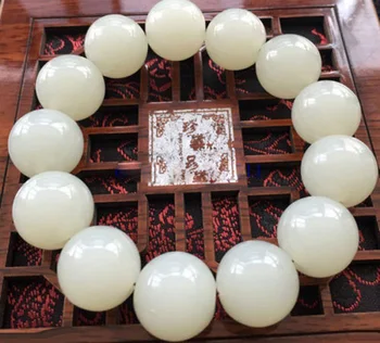 Lepi Kitajski Naravnih Handcraft Belega Jade Zapestnice 16 MM AAAAA