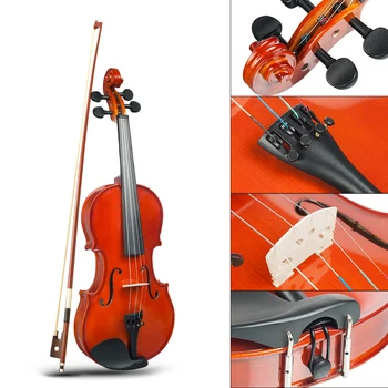 LOMMI Ročno Solidwood Violina Violina Nastavite Obrtniški Akustični Violina Violina W/Most Primeru 4/4 3/4 1/2 1/4 1/8 Velikost Violino NOVA