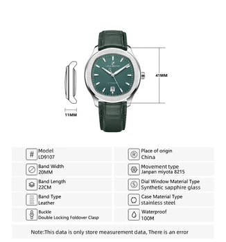 Moške Ure Samodejni Watch Moških Mehanske Ure 2021 LACZ DENTON Luksuzne blagovne Znamke 100M Nepremočljiva Business Sport Reloj Hombre