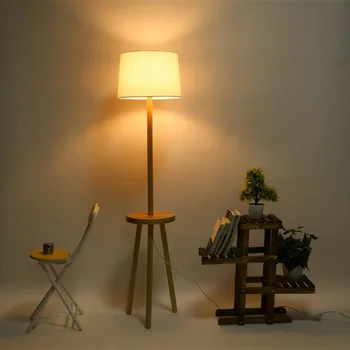 Nordijska led lesa lampadaire kovinski nastavek za žarnico staande lučka rattan talna svetilka