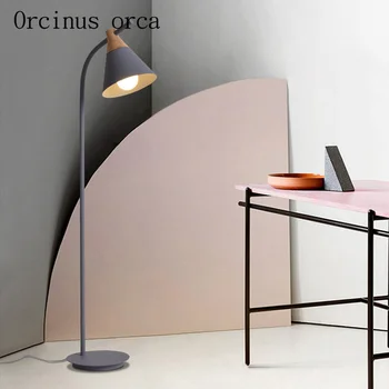 Nordijska minimalističen moderne barvne talna svetilka, dnevna soba, spalnica postelji svetilka moderne kreativne barvni LED talna svetilka