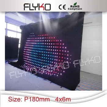 Ognjevarne tkanine, P180MM 4M *6M Prilagodljivo LED Zaslon Zaslon LED fazi Zavese
