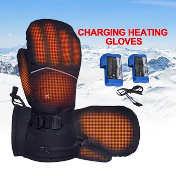 Ogrevane Rokavice, Palčniki Unisex Električno Ročno Toplejše RGBTouch Zaslon Zimske Rokavice Mens Toplo Prostem, Kolesarska Vožnja Plezanje