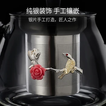 Osebni Evropske Stekla Čajnik Ustvarjalne Ročno Čaj Infuser Steklo Čaj Nastavite Teaware Kung Fu Matcha Chaleira Čaj, Kavo Ed50cf