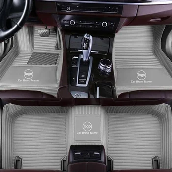 Po meri 5 Sedež avtomobila talna obloga za Geely Vsi Modeli Emgrand EC7 X7 FE1 avtomobile styling auto dodatki Avto-Styling