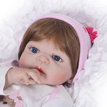 Prerojeni Lutke juguetes Celotno telo, silikonski rodi deklica, dojenčki lutke 57 cm bebe realne prerojeni realista bonecas presenečenje darilo