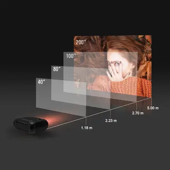Projektor Visoke ločljivosti Home Projektor Mini Prenosni WIFI Projektor Media Player za Domači Kino, Ročni Projektor