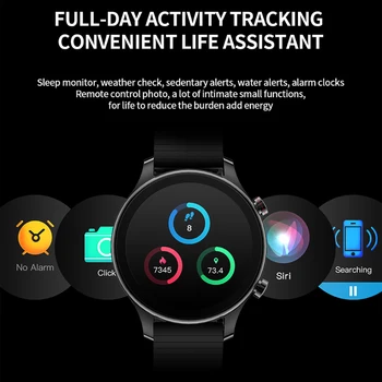 SENBONO 2022 Bluetooth Klic Pametno Gledati Moški Ženske Predvajalnik Glasbe Fitnes Tracker Poln na Dotik Krog Šport Smartwatch za IOS Android