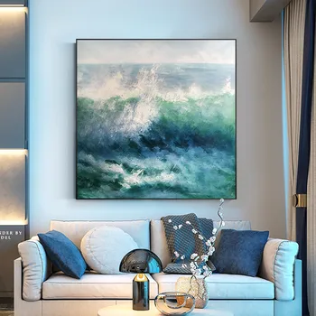 Sodobno abstraktno slikarstvo na platno umetnosti akrilnega slikarstva original seascape Wall Art slike za dnevni sobi doma decors caudros