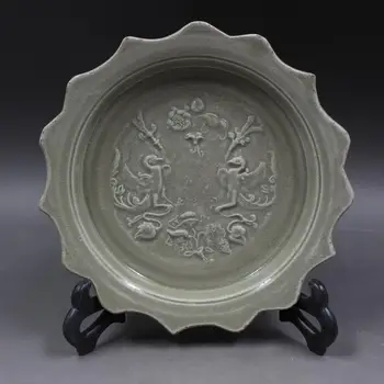 Starinsko Stari Kitajski porcelan pot,Reliefni cvetje ploščo,doma Dekoracijo, zbirka & okras,Brezplačna dostava
