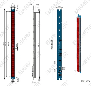 Tovarne neposredno prodajo 100-segment, 300 mm LED luči bar zaslon meter modul večinoma uporabljajo za meter in meter zaslon