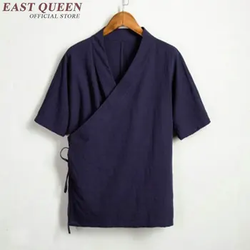 Tradicionalna kitajska oblačila za moške, moški Kitajski mandarin ovratnik shirt bluzo wushu kung fu obleko Kitajska majica vrhovi NN0525