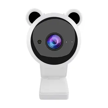 USB 2.0 Srčkan Panda 1080P HD Webcam Spletna Kamera Vgrajen Mikrofon Samodejno Ostrenje, Kamera Full Hd 1080p Camara Za Video Konference