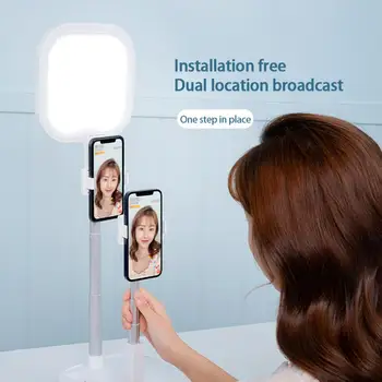 V8 Prenosni Telefon Imetnik Stojalo Zložljivo Z Brezžično Zatemniti LED Selfie Fill Light Svetilka Za Live Video Remote Control