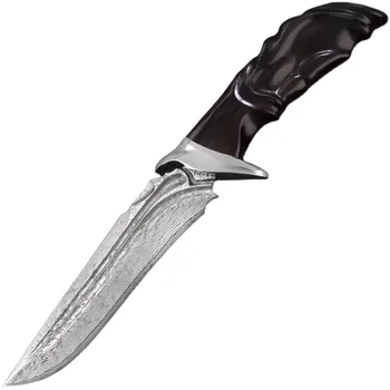 VG 10 velikih konjsko usnje jekla nož prostem nož lovski nož divjini survival nož ročni integriran nož self-defense