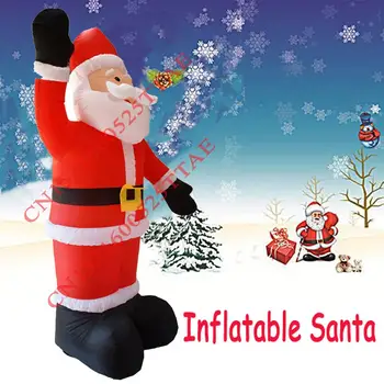 Vroče 240 cm Velikan Santa Claus LED Osvetljeno Napihljive Igrače Božič Rekvizitov, Rojstni dan, Poroka Stranka Igrače Travnik Dvorišče Prostem Dekoracijo
