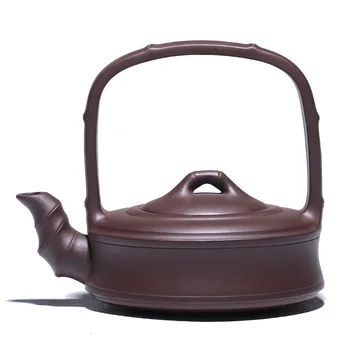 Yixing slekel rude vijolično blato priročnik ravno bambusa girder se priporoča, da kung fu čaj, set darilo čajnik bambusa, ročno pot