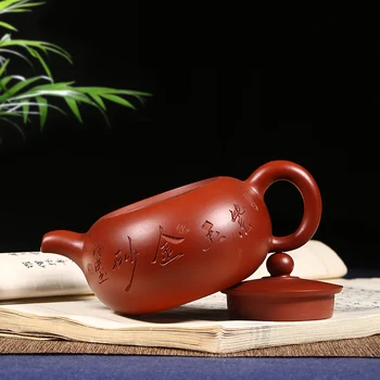 ★Verodostojno yixing znanih čisto priročnik priporoča dom darilni set čajnik slekel rude dahongpao tty